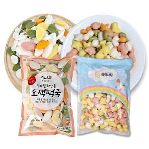 맘다해 우리쌀 오색떡국떡 1kg + 오색모양떡 1kg