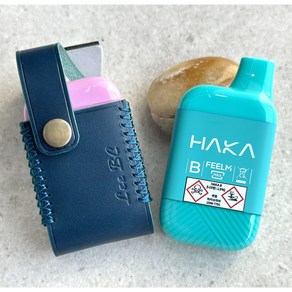 하카B (HAKA B) 전자담배 케이스 소가죽 9컬러, 가죽과 동일한 스티치, 1개, 네츄럴