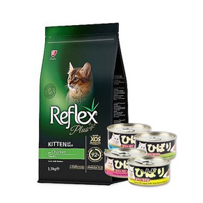 리플렉스 플러스 키튼 치킨 1.5kg + 캔1개 어린 아기 새끼 고양이 사료, 1개, 닭