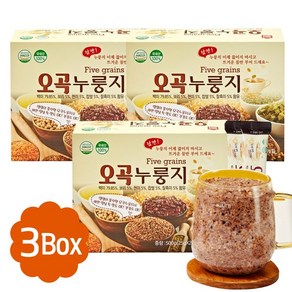 쌍지뜰 오곡누룽지 (25gx20스틱x3박스) ~간편하게 즐기는 누룽지, 25g