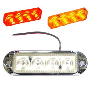 차량외부문짝 24V 4구미니 LED 사이드램프 차량등 좌우램프 출입구옆, 1개