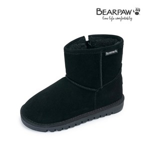 백화점정품 베어파우 아동 키즈 방한화 (BEARPAW) CHERIE KIDS 블랙 양털 지퍼 부츠 겨울 K2907001QD-K 발편한 신발