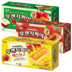 해태 후렌치파이 애플망고+딸기+사과 3종, 192g