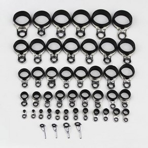 낚시대 가이드링 수리 핸들 부품세트 낚시 키트 부품 초릿대 원투, 29개입 [1.0-12mm], 29개입 [1.0-12mm], 1개