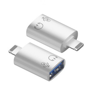 usb c타입 8핀 otg젠더 휴대폰연결잭 아이폰 커넥터 아답터, 1개