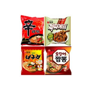 (올따옴)농심 신라면+오짬+너구리+짜파게티 각5입씩, 20개