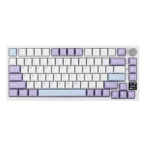 Ajazz AK820 Po 75% 가스켓 마운트 블루투스 5.1/2.4G 무선 & 타입-C 유무선 기계식 키보드, White Puple, Ajazz Gift Switch