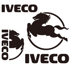 마이웨이카 이베코 스티커 화물차 트럭 트레일러 버스 튜닝 IVECO 로고, 로고4 (좌측), 흰색, 1개