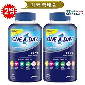 [사은품선택] 베이어 남성용 종합비타민 원어데이 300정 (타블렛) Baye One A Day Mens Health fomula 300cts -2개 SET, 2개