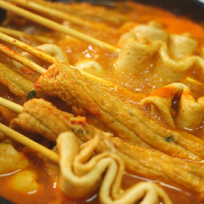 은영이떡볶이 밀떡 4가지 맵기조절 쌀떡 짜장 떡볶이 로제 떡볶이 어묵탕 모듬튀김, 5_빨간어묵탕(꼬불이4+길쭉이2), -