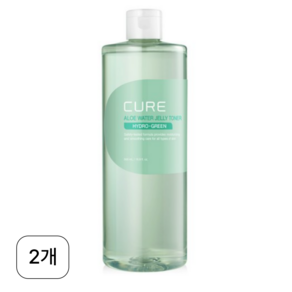 김정문알로에 큐어 알로에 워터 젤리 토너, 500ml, 2개