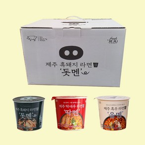 제주컵라면 돗멘 딱멘 혼합구성 12개 1BOX