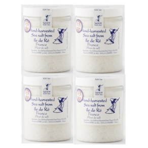 프랑스 플뢰르 드 셀 Fleu de Sel Hand-havested sea salt fom ile de Re 바다 소금 250g 4개