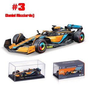 다이캐스트 부라고 1:43 F1 맥라렌 MCL36 3 대니얼 리치아르도 4 랜도 노리스 합금 차량 다이캐스트 자동차, [22] RB16B-11, 1개