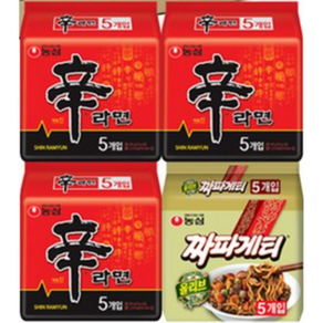 농심 신라면 15p + 짜파게티 5p, 20개