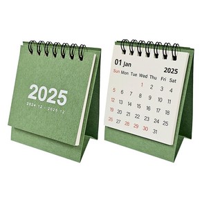 연휴표시 2025년 책상 미니달력 데스크캘린더 2024년 12월 포함