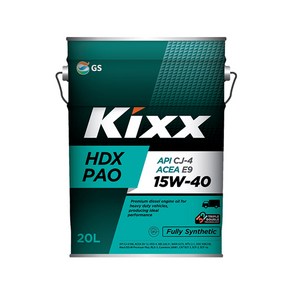 kixx HDX PAO 15w40 상용 디젤 엔진오일 20L, 1개