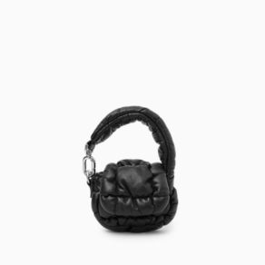 코스 COS QUILTED NANO BAG - LEATHER 1214793001 BLACK