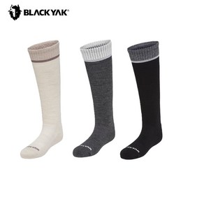 블랙야크 BAC로고 메리노울 무릎 높이 여성 등산양말 우먼울니삭스 2BYSCX3504I, 검정(BLACK), 1개