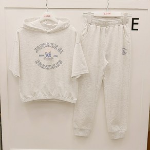 [소이주니어]논현점 23년여름신상 ** 여아용 시원한소재 편해요 ** 퍼피 블루종 후드티와 조거 바지 셋트