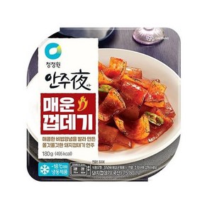 청정원 안주야 논현동포차스타일매운껍데기, 3개, 180g