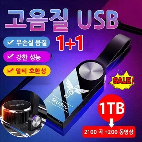 1+1 차량용 usb 엠비언트 차량용 USB 고음질 USB 팝송 무손실 뮤직송 USB, (2개)USB(어댑터&철제 상자), 64GB, 2개