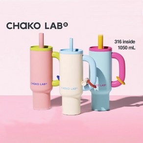 chakolab 차코랩 귀여운 가벼운 튼튼한 텀블러 스테인레스, sweet하트 캔디드 호우, 1개, 1050ml