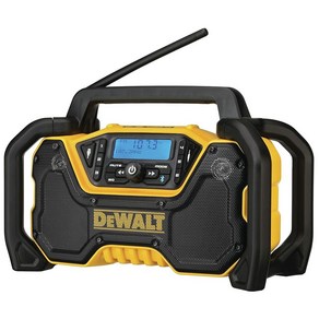 DEWALT 12V/20V MAX 휴대용 Bluetooth 라디오 무선 100피트 범위 3.5인치 서브우퍼 작업 현장(DCR028B), DCR028B, 블랙