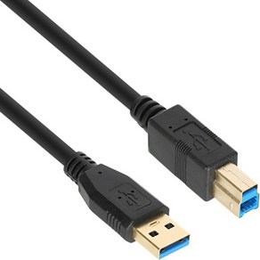 강원전자 넷메이트 NM-UB303BKZ USB A-B 케이블 (USB 3.1 0.3M 블랙), 1개