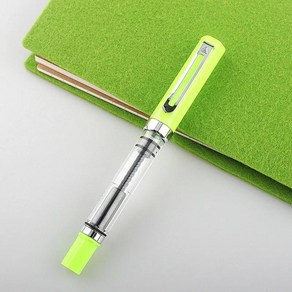 매트 블랙 투명 만년필 펜촉 플라스틱 피스톤 필러 쓰기 잉크 펜, B.F0.4MM, 1개, 9.ONE PEN