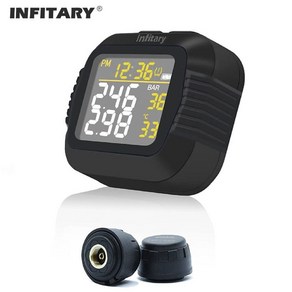 타이어공기압 경보장치 센서 자동차 Infitay-바이크 오토바이 TPMS 타이어 압력 모니터링 시스템 큰 무선 LCD 다채로운 디스플레이 시프트 상태 정확한 디지털 모토, 1개