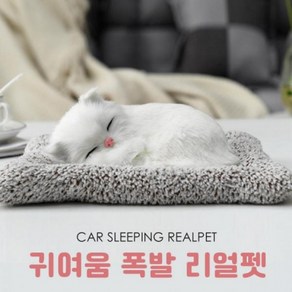 차량용 리얼펫 잠자는 고양이 강아지 인형 습기 탈취제, DOG06, 1개