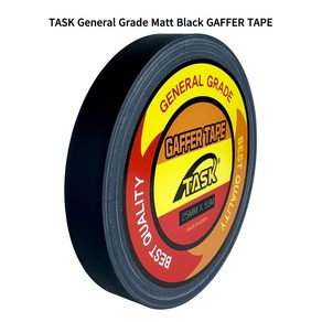 테스크 수출용(국내산) 개퍼테이프 무광 면테이프 25MM X 55M MATT BLACK, 1개