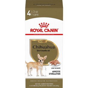 Royal Canin Breed Health Nutrition 치와와 성인 로프 인 소스 개밥 3온스 4개입