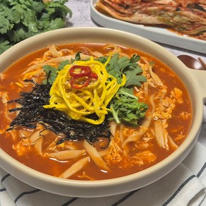 [슈퍼맨푸드] 공주 얼큰이 칼국수 세트 ( 생면 + 소스 ) / 생면 개별포장, 5개, 150g