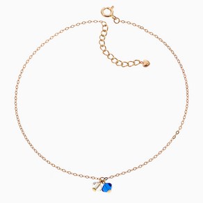 에버링 14K 발찌 스와로브스키 크리스탈 블루참_FCBJ4802 Gold Anklet Gift