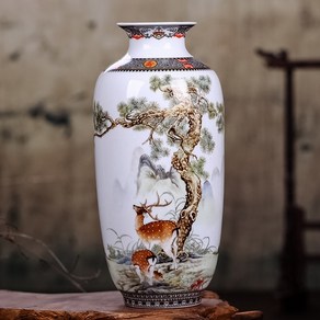 화병 Jingdezhen 꽃병 빈티지 스타일 동물 도자기 미세 매끄러운 표면 홈 가구 기사