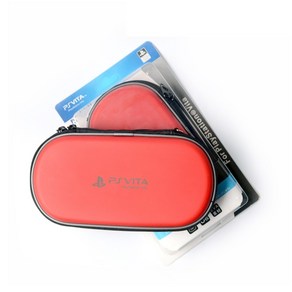 PS VITA 하드 케이스 대용량 파우치 PSP 보호 가방, 하드 케이스 대용량 파우치(레드), 1개