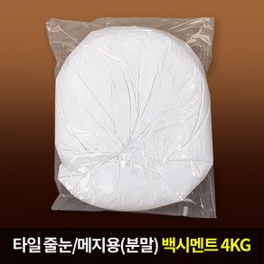 쌍곰 타일줄눈 백시멘트4kg(소포장), 단품, 1개