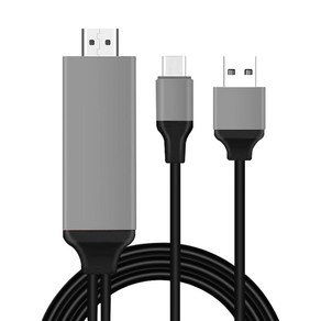 아이엠듀 USB3.1 Type C to HDMI MHL 케이블 2m, 블랙, 1개