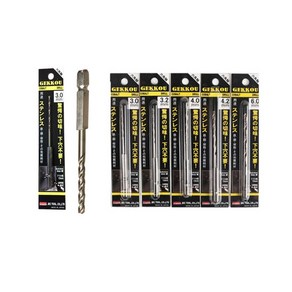 게코드릴 코발트 육각샹크 2.0-6.5mm 드릴날 서스 기리 비트 일산 전동 드라이버, 1개