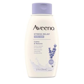 Aveeno 스트레스 릴리프 바디 워시 with 라벤더 카모마일 + 일랑-일랑, 354ml, 1개