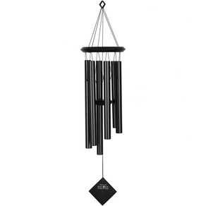 Woodstock Chimes 인테리어 윈드차임 풍경 소품 모빌 우드스탁 플루토 바람종 27인치 블랙 우드 작은 소리의 장식 야외 정원 파티오 현관용 앙코르 컬렉션