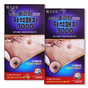 붙이는 호관원 자석패치 3000 가우스 네오디움 자석10개+리필50매, 2개, 60개입