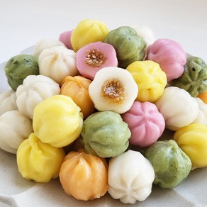 [땅콩이네] 굳지않는 오색꿀떡 2kg (1kgx2봉) / 쫄깃한 떡 지퍼백 포장, 1개, 꿀맛