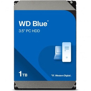 Westen Digital 6TB WD Blue PC 내장 하드 드라이브 5400RPM 클래스 SATA 6Gbs 64MB 캐시 3.5인치 WD60EZRZ갱신 출고 시 재인증, 1TB, Newest Geneation