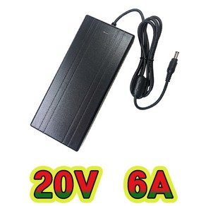 순흥전기 어댑터 20V 6A 접지형(INLET) 6000MA 아답터 아답타 직류전원장치, 20V 6A 어댑터 + 전원선 AC코드, 1개