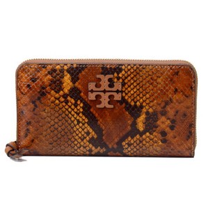 Tory Burch 84750 THEA 천연 엠보싱 뱀가죽 컨티넨탈 장지갑>다크 카라멜 색 Dark Camel(캐나다 직배송)