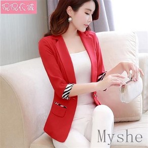 [Myshe]여성 봄여름 정장자켓 7부소매 슬림핏 자켓 Night9706EI706WT05