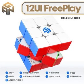 큐브 Gan 12Ui FeePlay 3x3 마그네틱 매직 지능형 스피드 스티커리스 전문 피젯 장난감, [02] 12Ui FP Chage Box, 1개